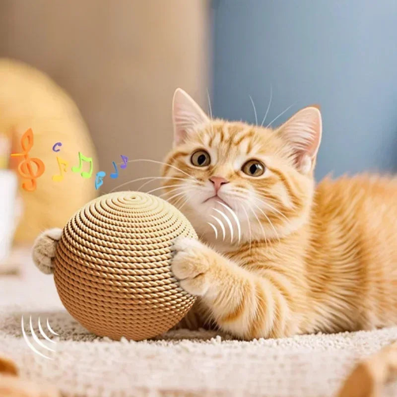 Durable Sisal Cat Ball Toy With Interactive Chew Feature
