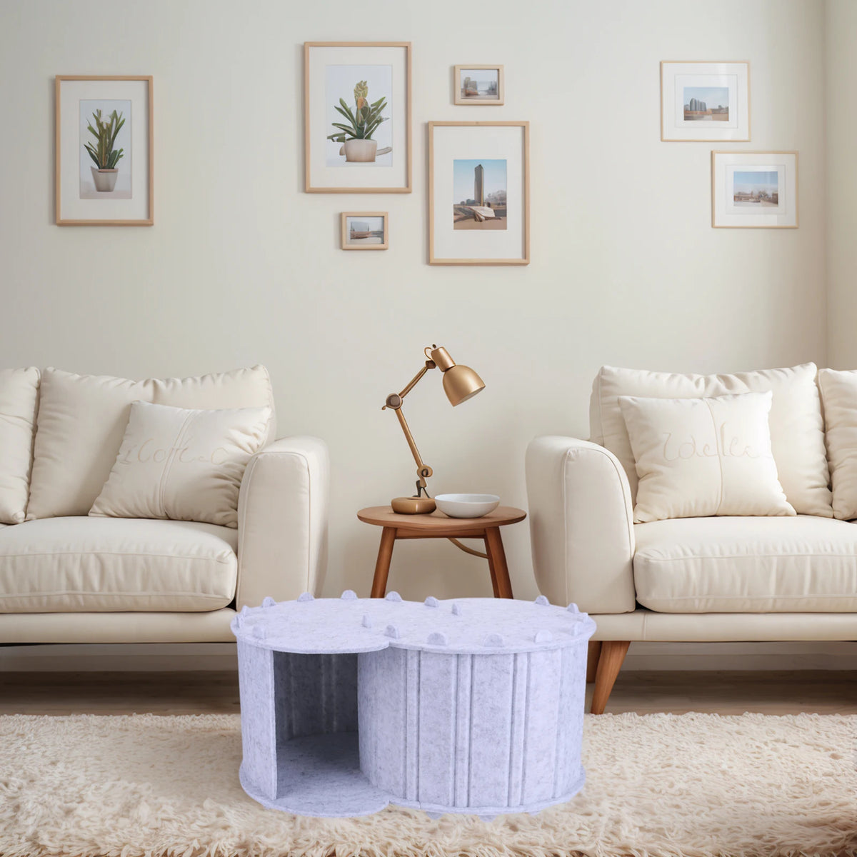 Foldable Felt Cat Tunnel Bed Semi Enclosed Peekaboo Cave