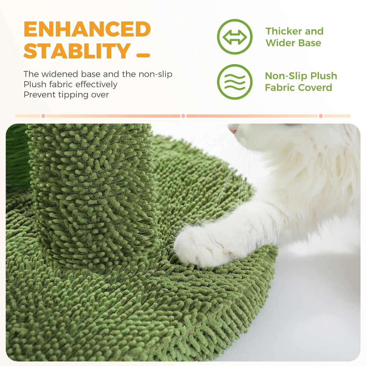 PEQULTI Cat Tree With Condo Hammock And Scratching Post