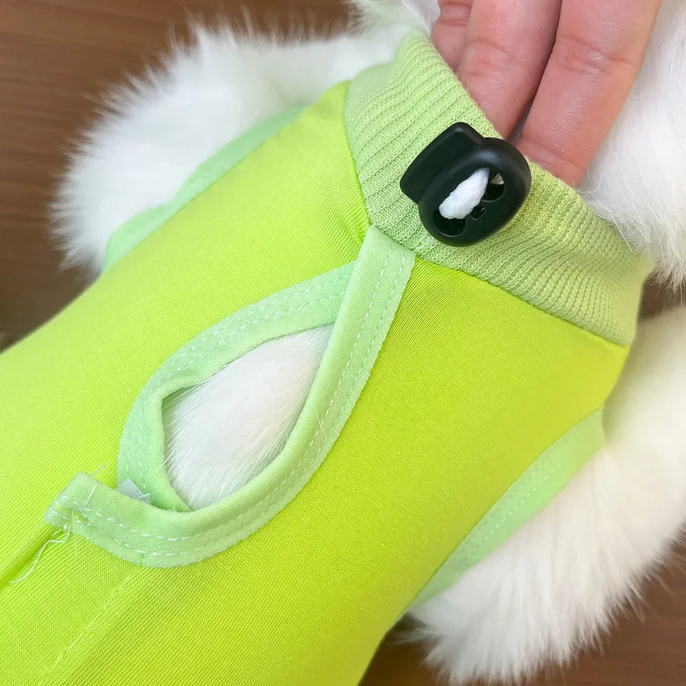 Anti Licking Pet Cat Clothes Girls Kitten Overall Pajamas Cat Clothes Recovery Suit Female Jumpsuit Cat Sterilization Vest Shirt