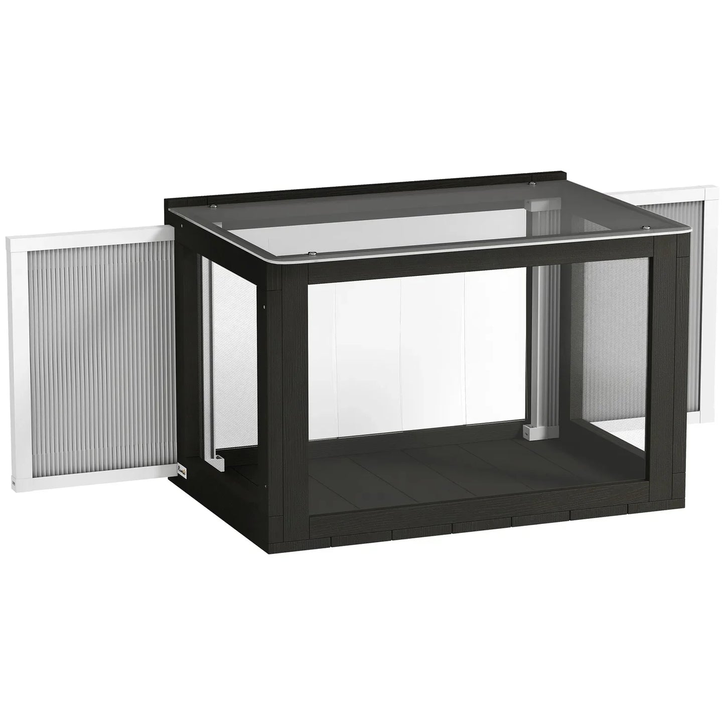 Window Catio Outdoor Cat Enclosure Adjustable 25"–41", Black