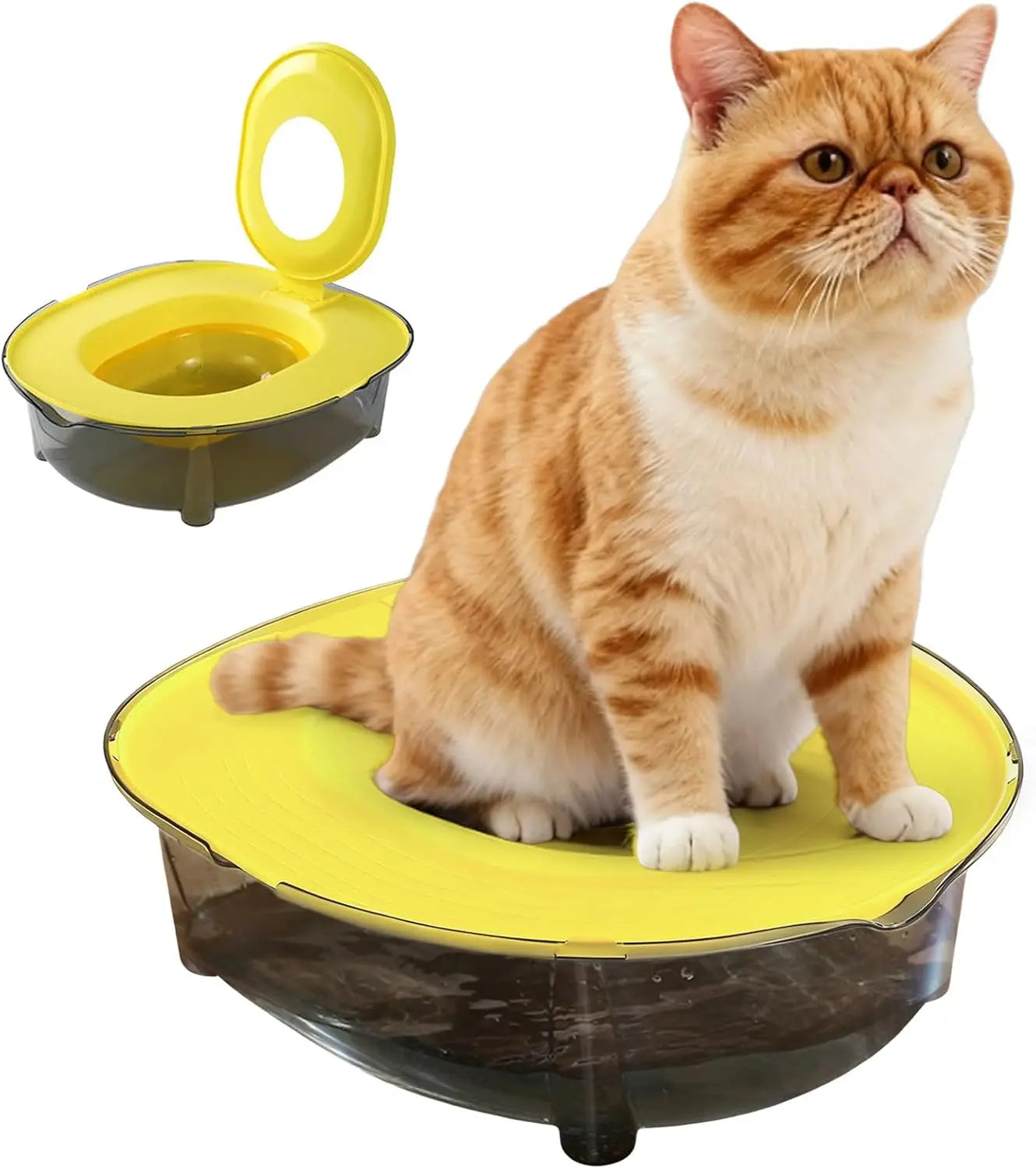 Cat Litter Box Set — Detachable, Splash-Proof, and Odor-Resistant Design — Compact Cat Toilet & Litter Pan