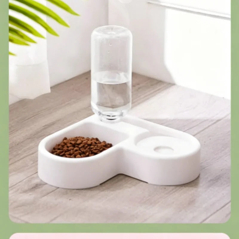 Double Cat Bowls with Non-slip Base Durable Food Water Feeding Bowl Elevated Pet Dish for Cats Small Cats Indoor Daily Feeding