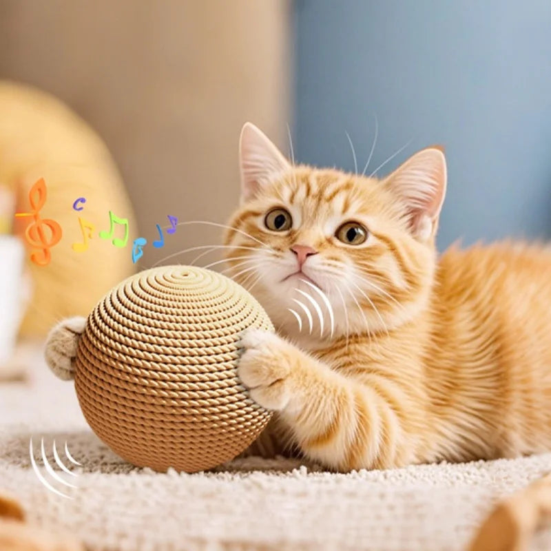 Durable Sisal Cat Ball Toy With Interactive Chew Feature