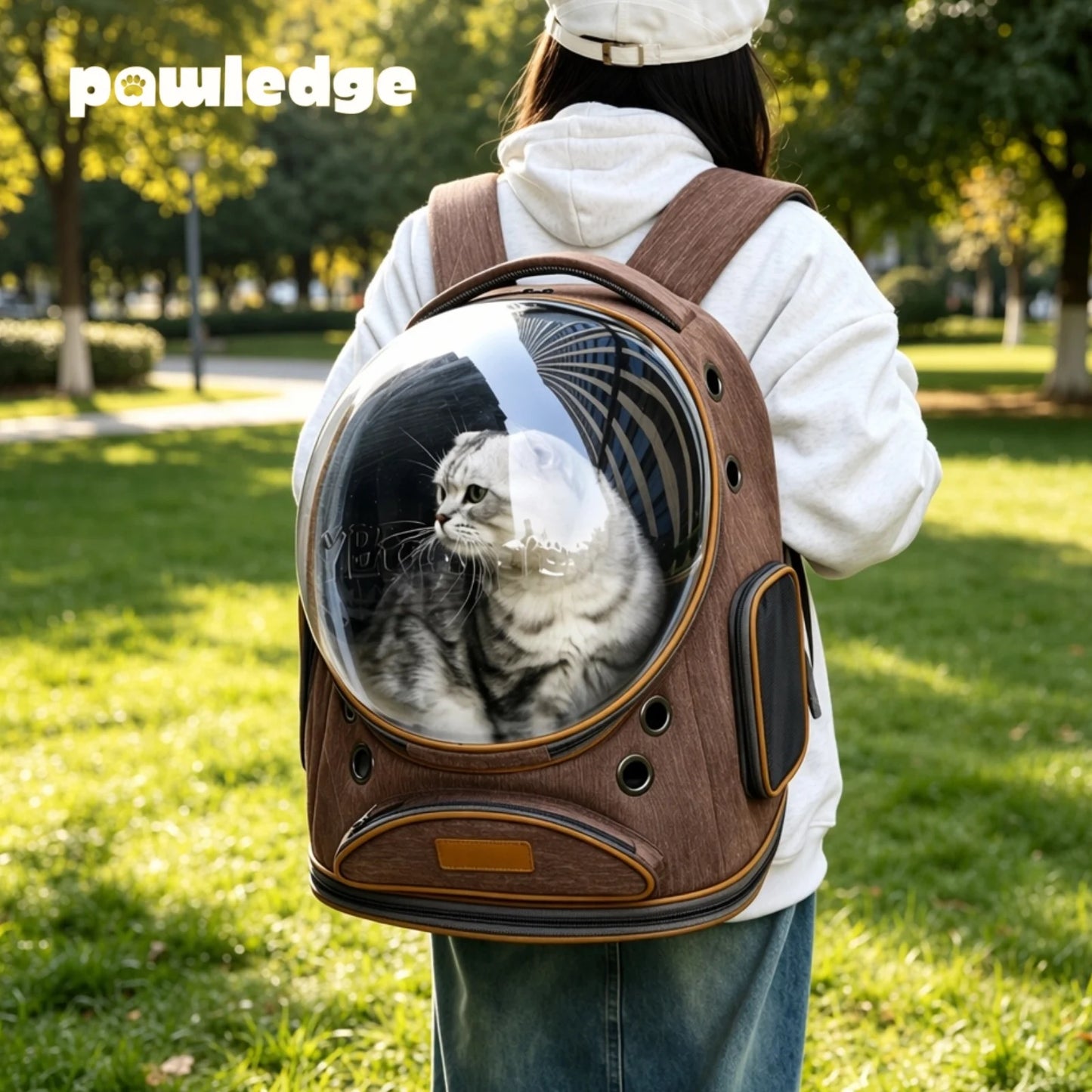 Pawledge Panoramic Bubble Cat Backpack With Wide View Dome