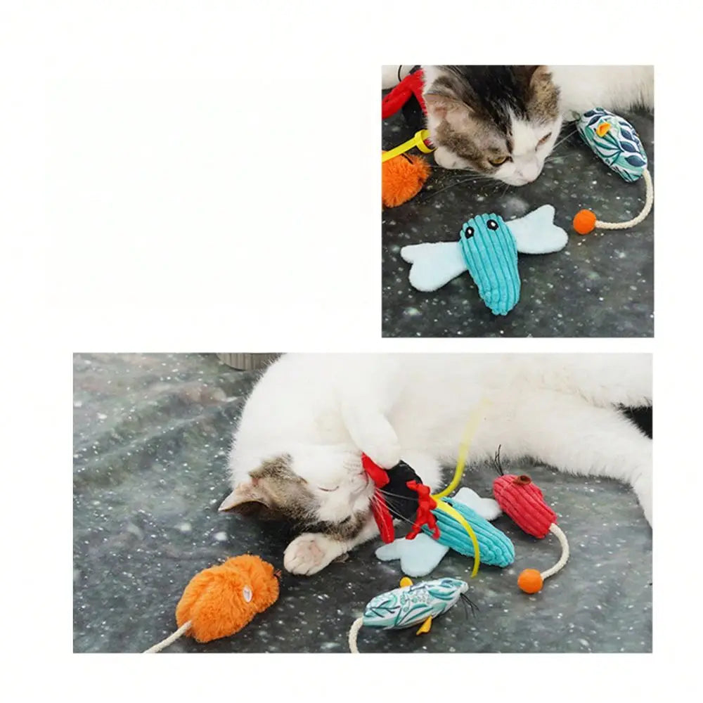 Style Catnip Toy Plush Cat Toy Interactive Teaser Toy Cute Animal Shape With Catnip Pouch Indoor Play Training Toy For Cats