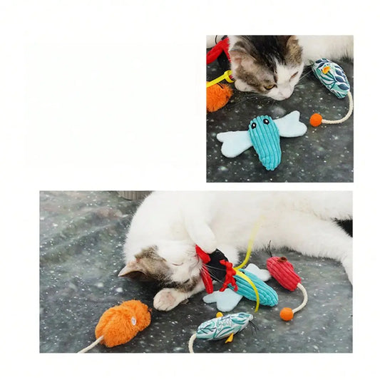 Style Catnip Toy Plush Cat Toy Interactive Teaser Toy Cute Animal Shape With Catnip Pouch Indoor Play Training Toy For Cats