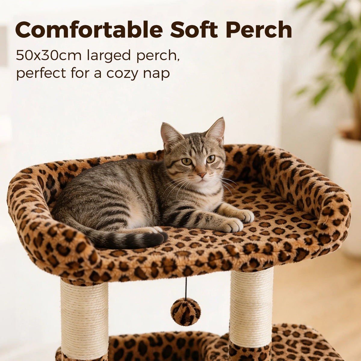 PAWZ Road Indoor Cat Tree With Sisal Scratching Post Perch