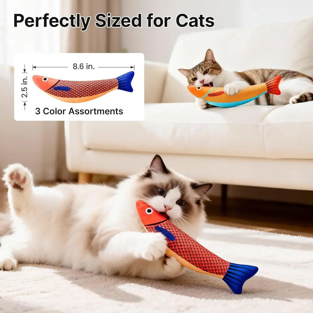 Catnip Crinkle Toys Three Pack For Interactive Kitten Exercise