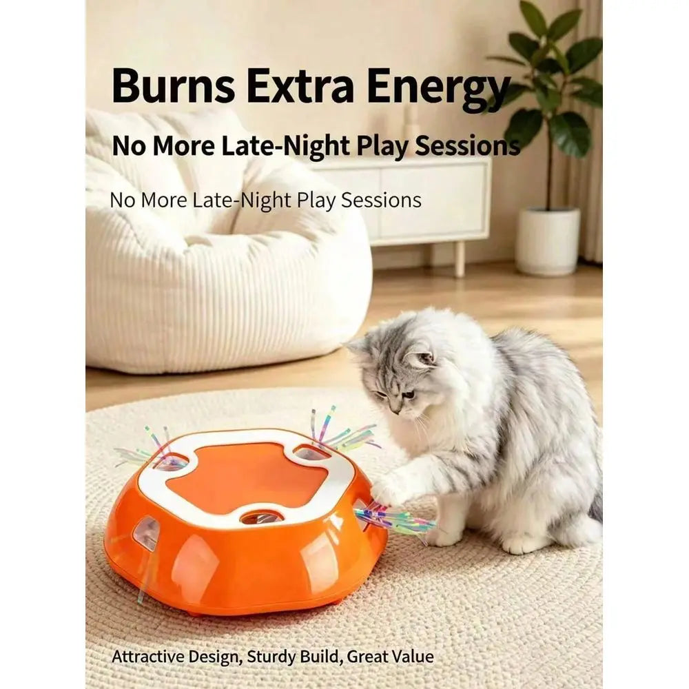 Holes Electronic Interactive Cat Toy Automatic Pop Hide Seek Motion Teaser Low Noise MultiTouch Dynamic Design Relieves Boredom