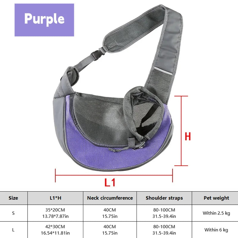 Dog Sling Carrier Breathable Mesh Backpack for Pets