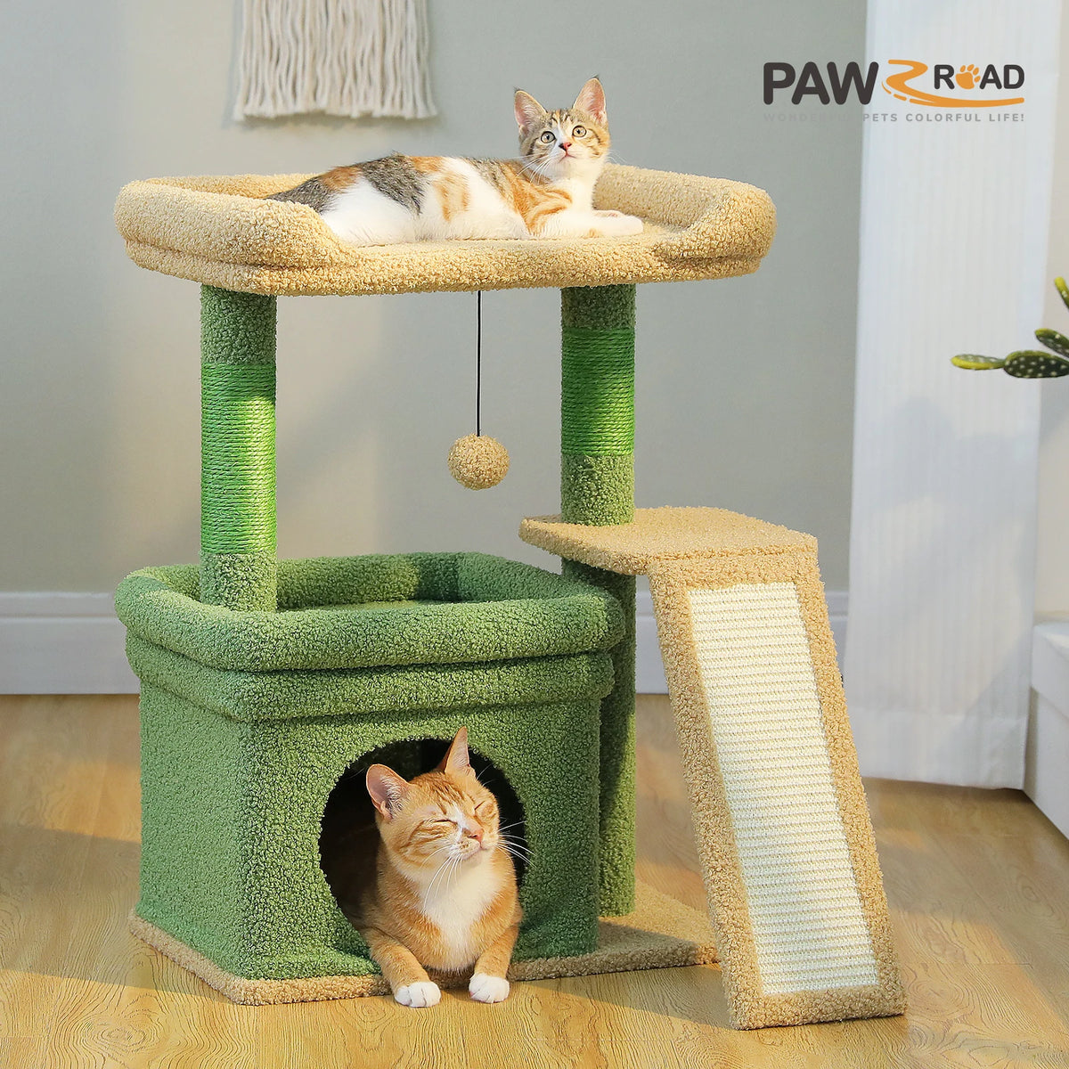 PAWZ Road Indoor Cat Tree With Sisal Scratching Post Perch