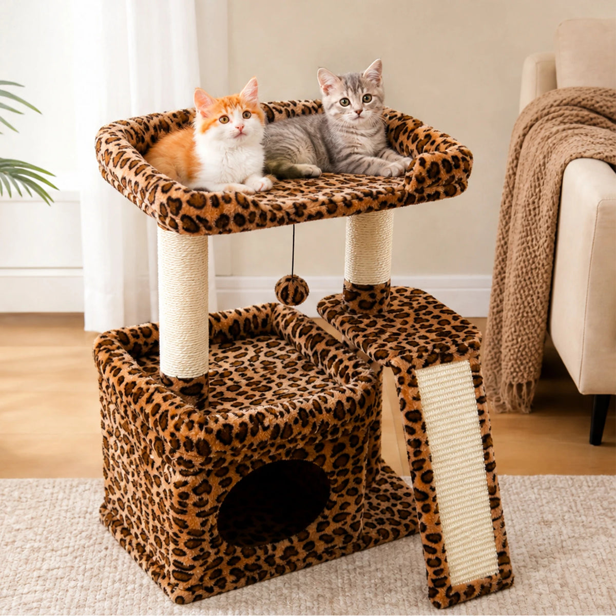 PAWZ Road Indoor Cat Tree With Sisal Scratching Post Perch