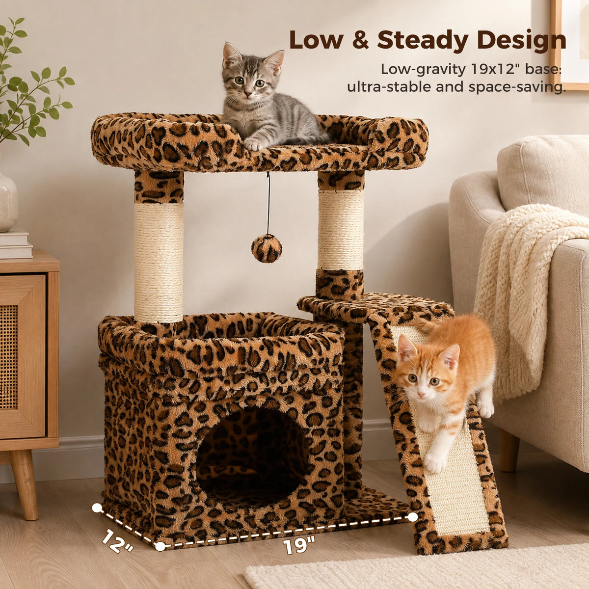 PAWZ Road Indoor Cat Tree With Sisal Scratching Post Perch