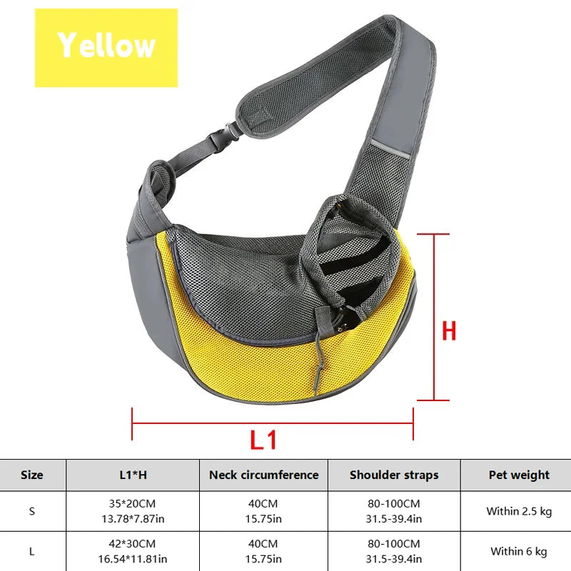 Dog Sling Carrier Breathable Mesh Backpack for Pets
