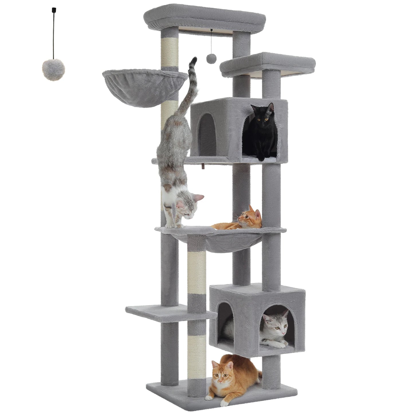 PAWZ Road Tall Cat Tree With Durable Scratching Posts