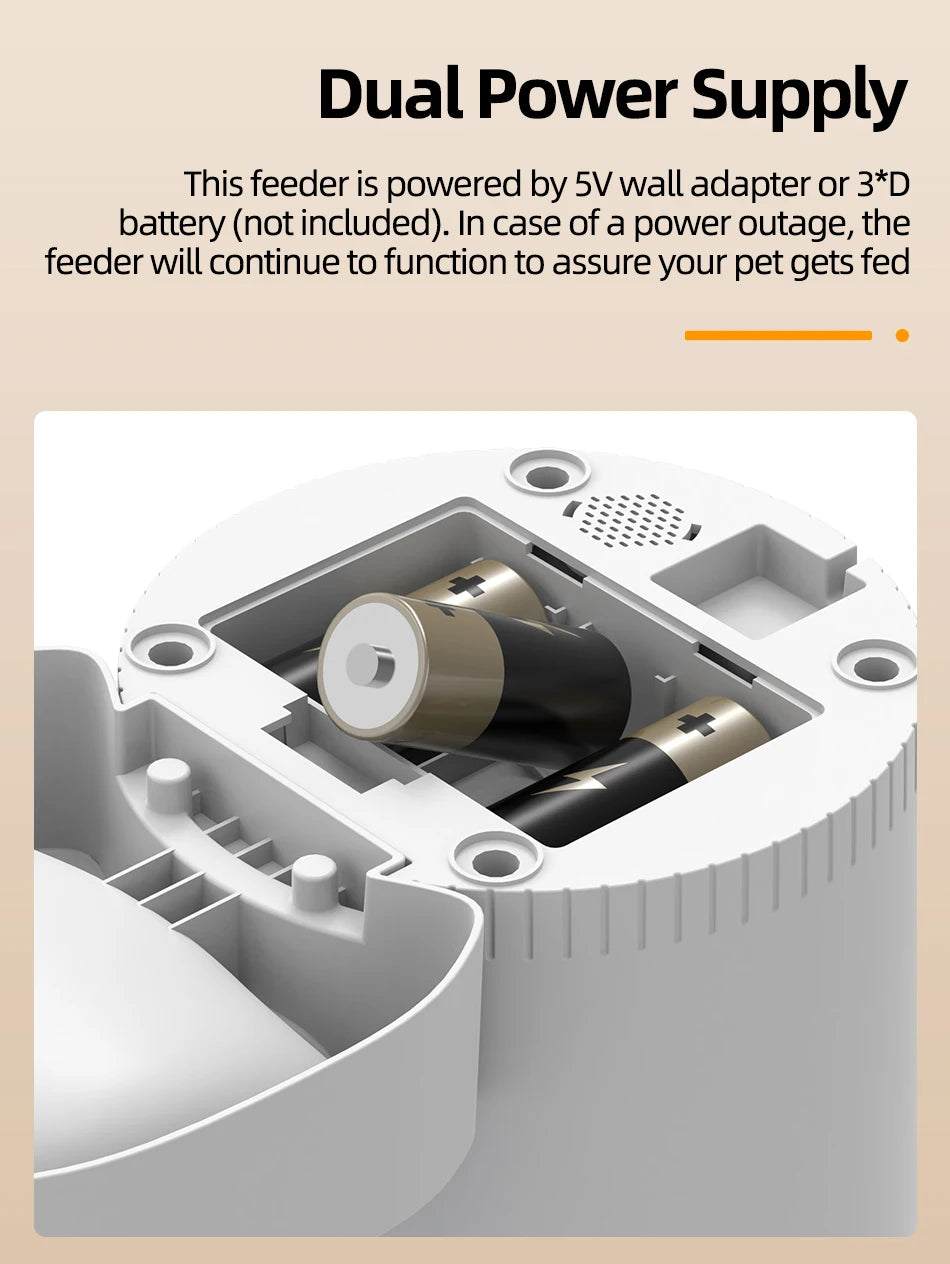 ROJECO Automatic Cat Feeder With Camera Video And Remote Control