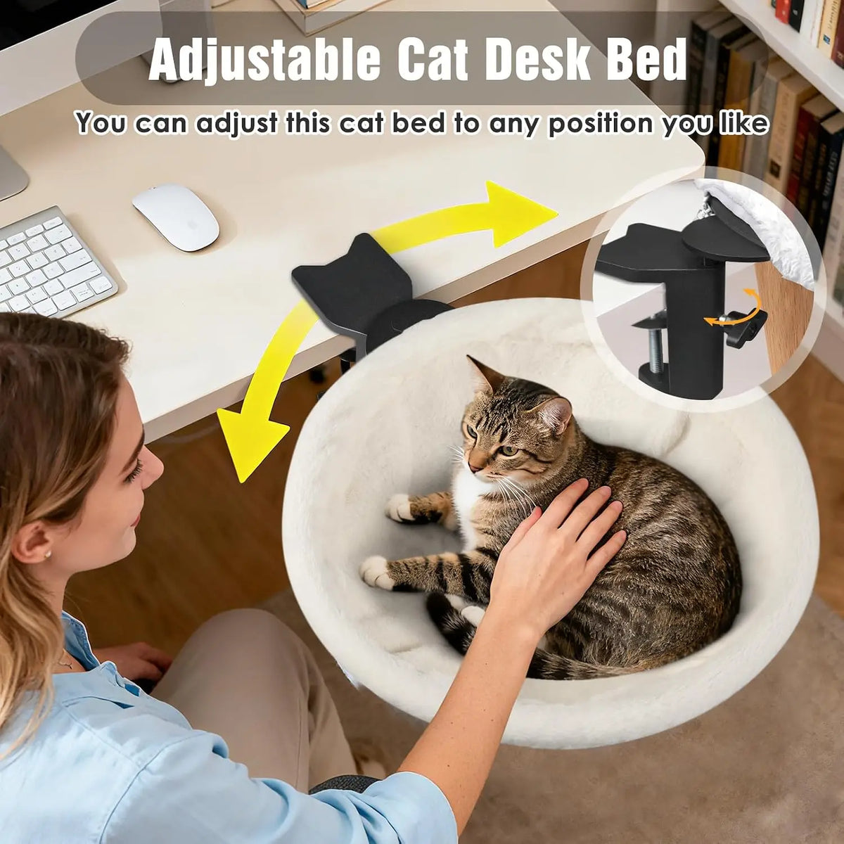 Adjustable Cat Window Perch No Drill Mount Washable Hammock Bed