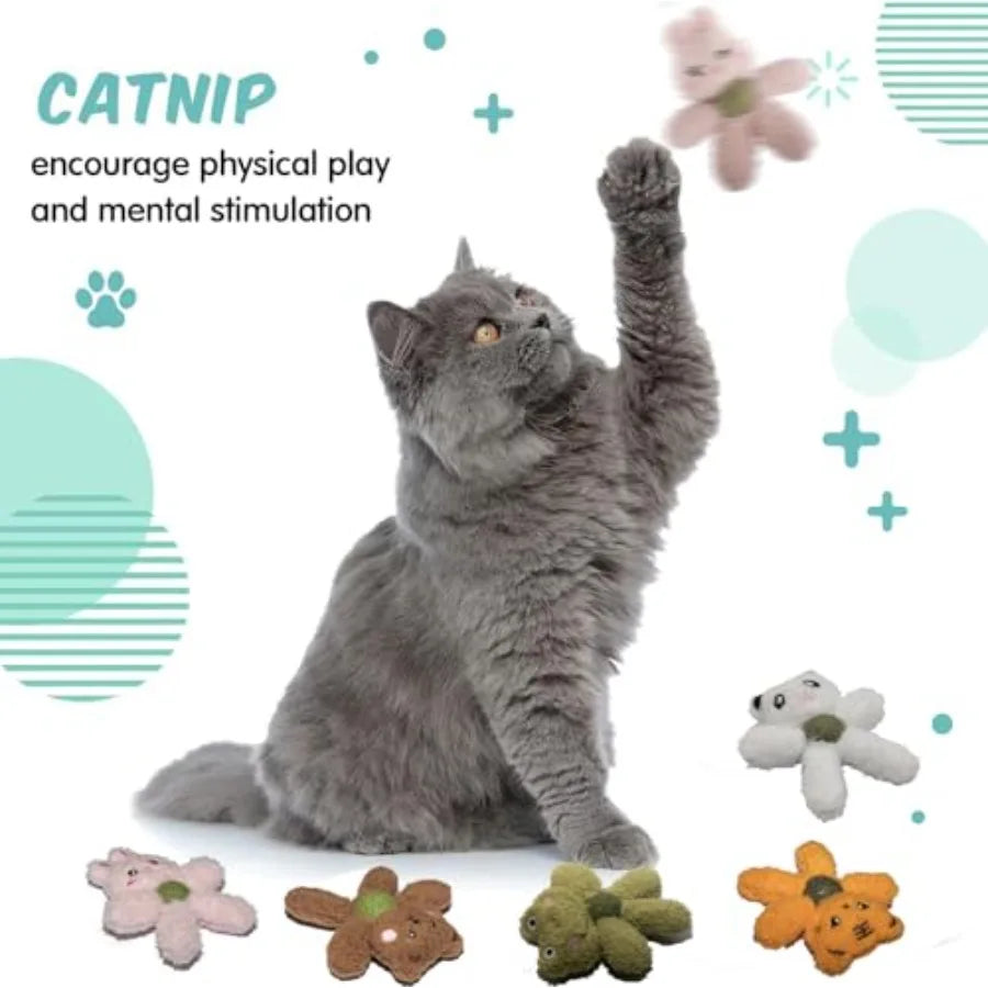 Indoor Catnip Plush Toy Nylon Kicker Teething And Dental Care