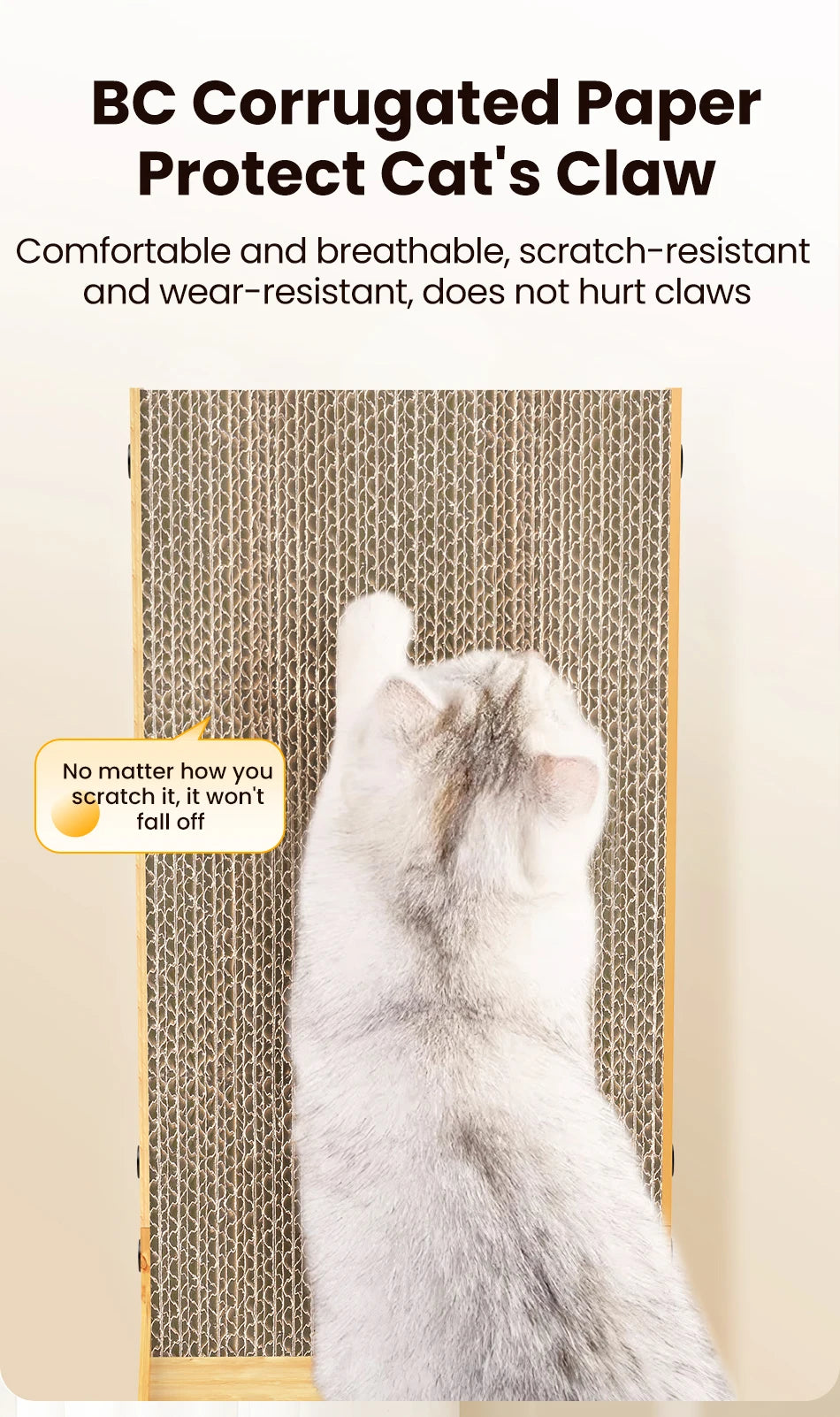 ROJECO Cat Scratcher Cat Scratching Board For Cats Toys L-Shaped Claw Grinding Scraper Mat Cat Furniture Protector Accesories