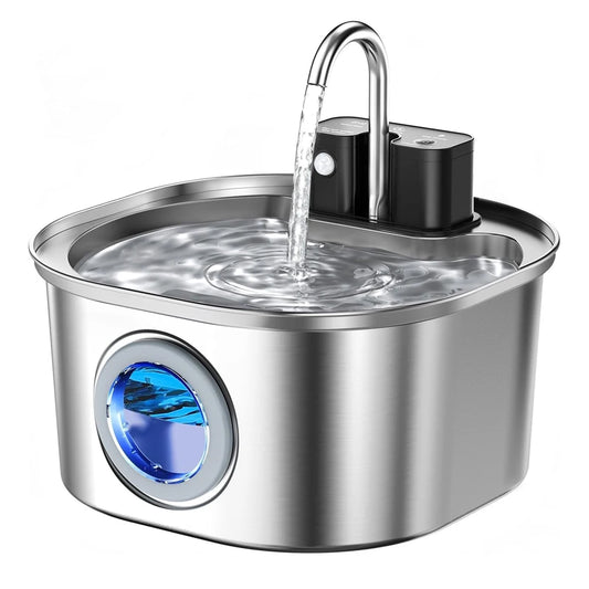 3.2L Stainless Steel Wireless Recharging Sensor Cat Water Fountain Auto Drinking Fountain For Cats Dog Drinker Pet Dispenser Bowl Active