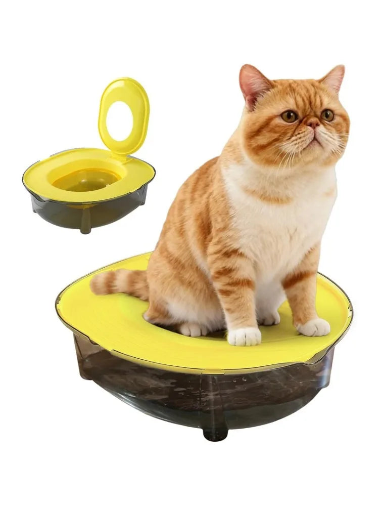 Cat Litter Box Set — Detachable, Splash-Proof, and Odor-Resistant Design — Compact Cat Toilet & Litter Pan