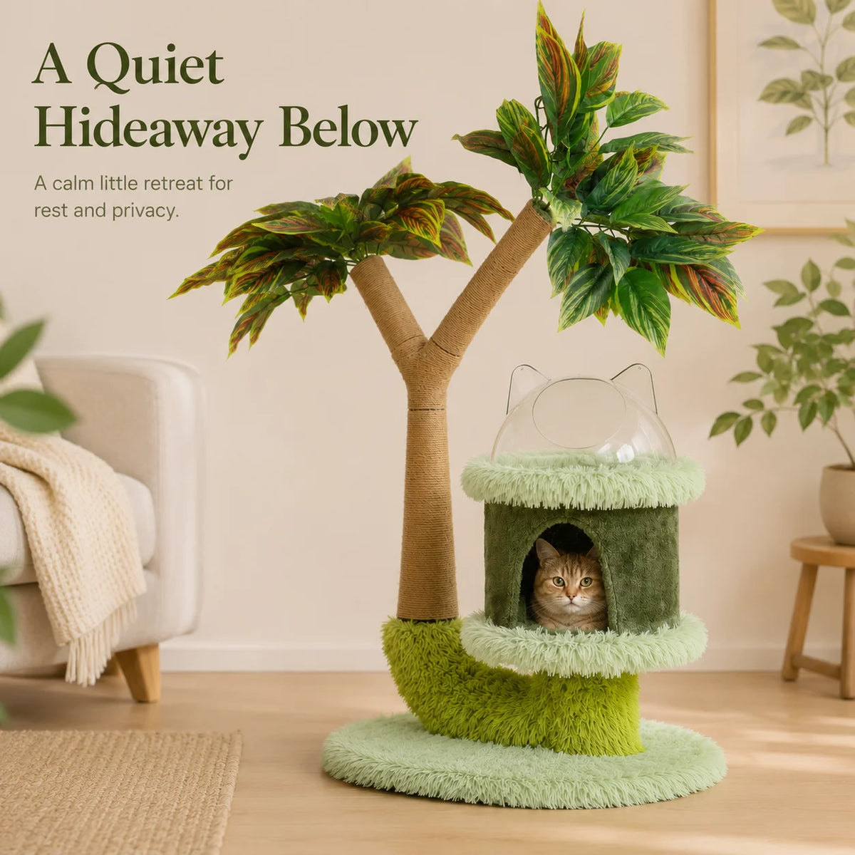 Mango Tree Cat Tree With Cozy Perch And Scratching Post