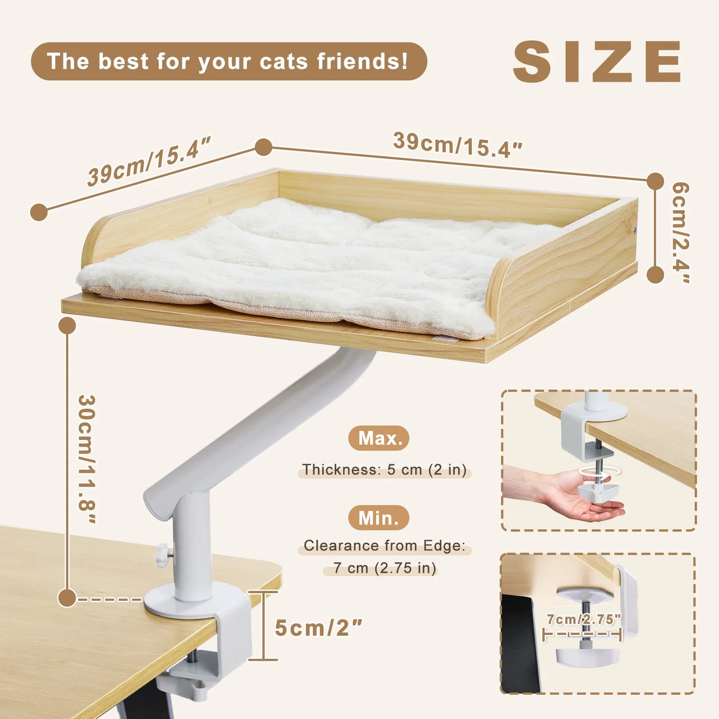 PAWZ Road Cat Desk Bed 360 Degree Rotatable Cat Stand