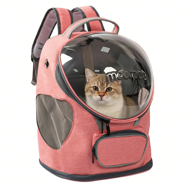 Foldable Breathable Transparent Cat And Dog Backpack Carrier