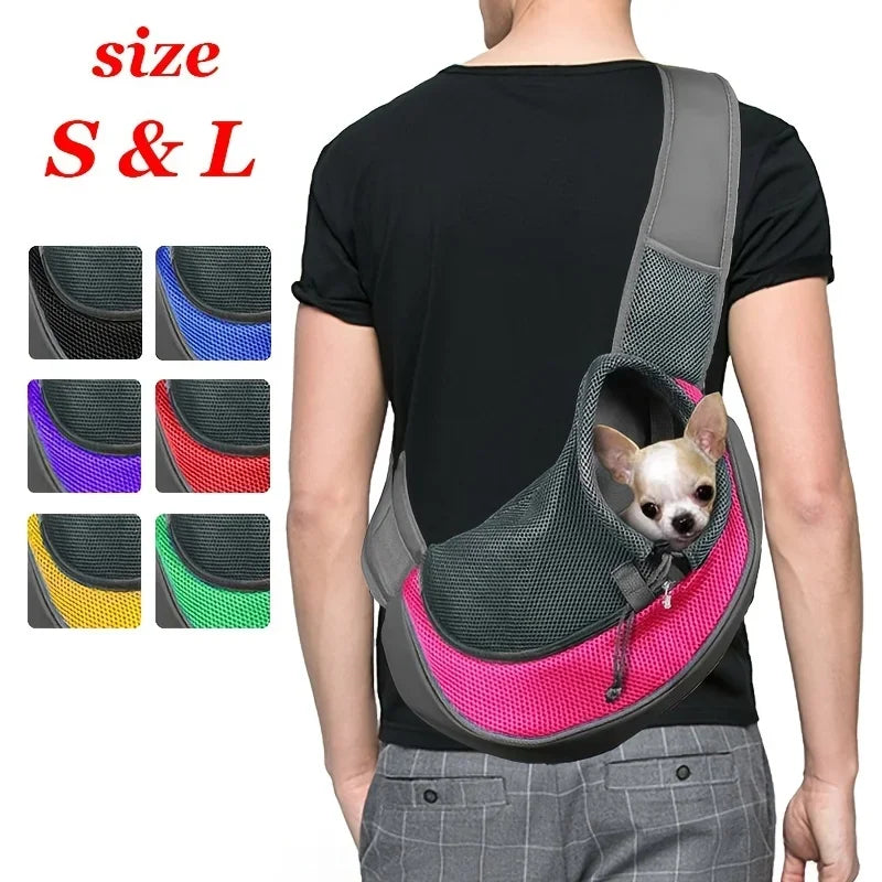 Dog Sling Carrier Breathable Mesh Backpack for Pets