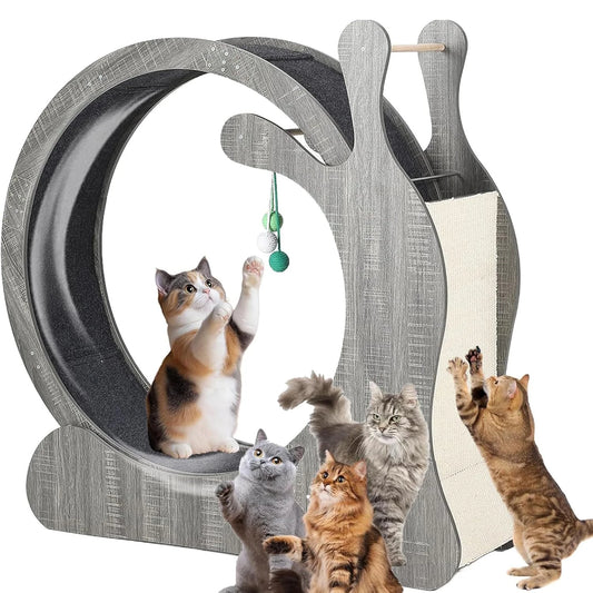 45" Large Cat Exercise Wheel, Cat Treadmill Wheel for Indoor Cats, Kitty Running Toy Walking Training for Fitness Weight Loss Device Suitable for Most Cats Physical Exercise Activity