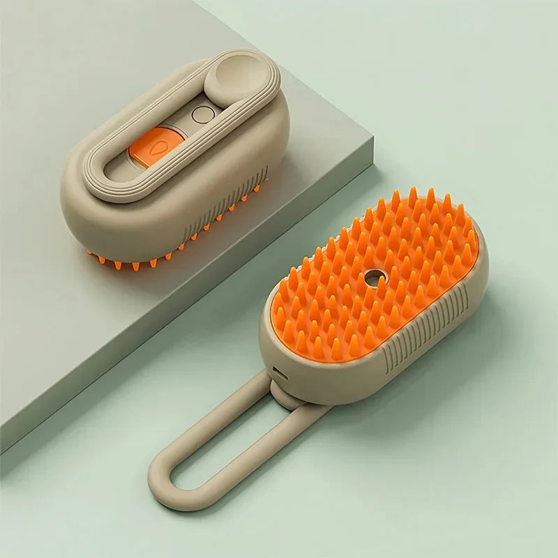 3-in-1 Dog Hair Brush Cat Hair Brush Electric Pet Cleaning Brush Steam Spray Brush Massage Hair Removal Comb Anti Flying Brush