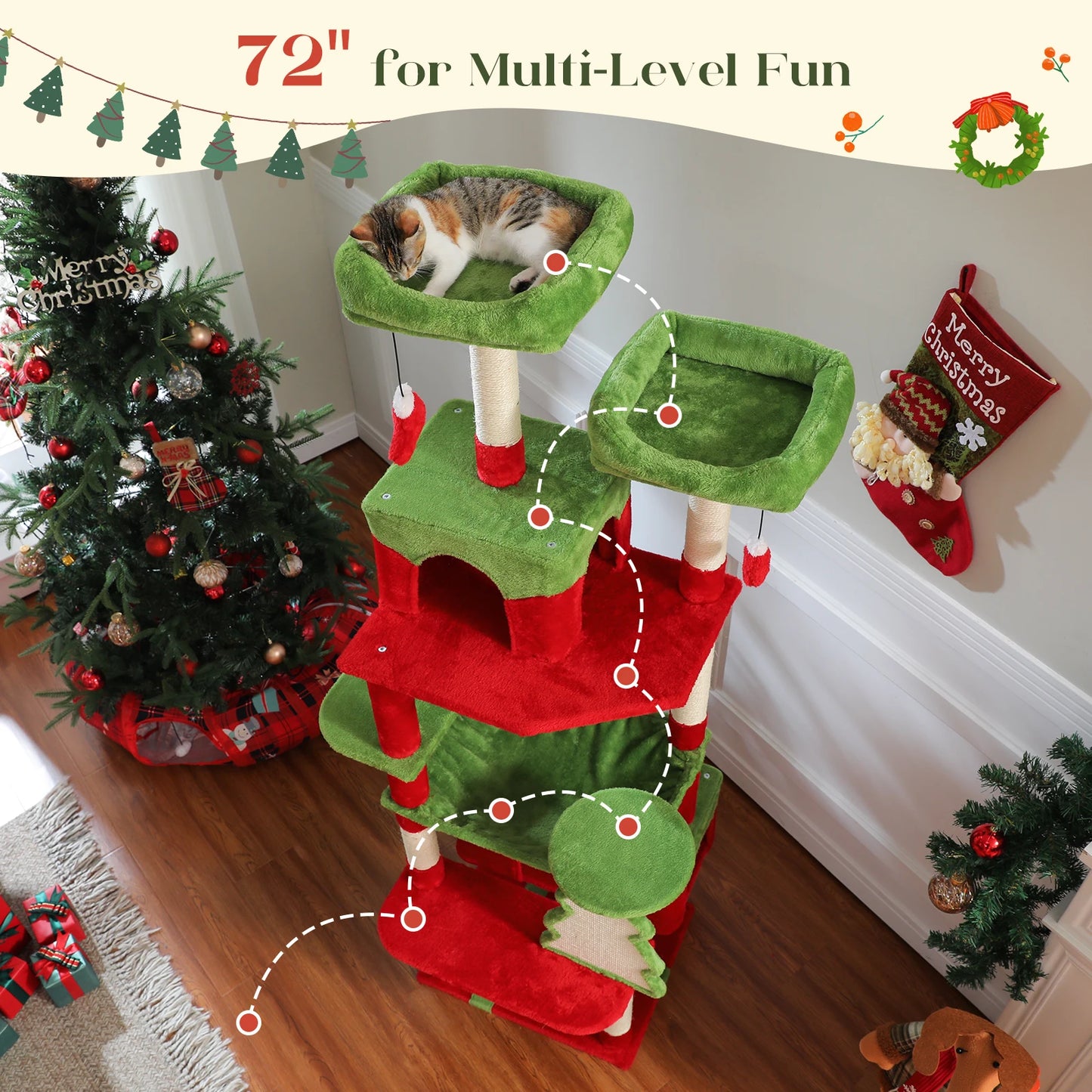 PAWZ Road Cat Tree And Tower With Indoor Scratching Posts