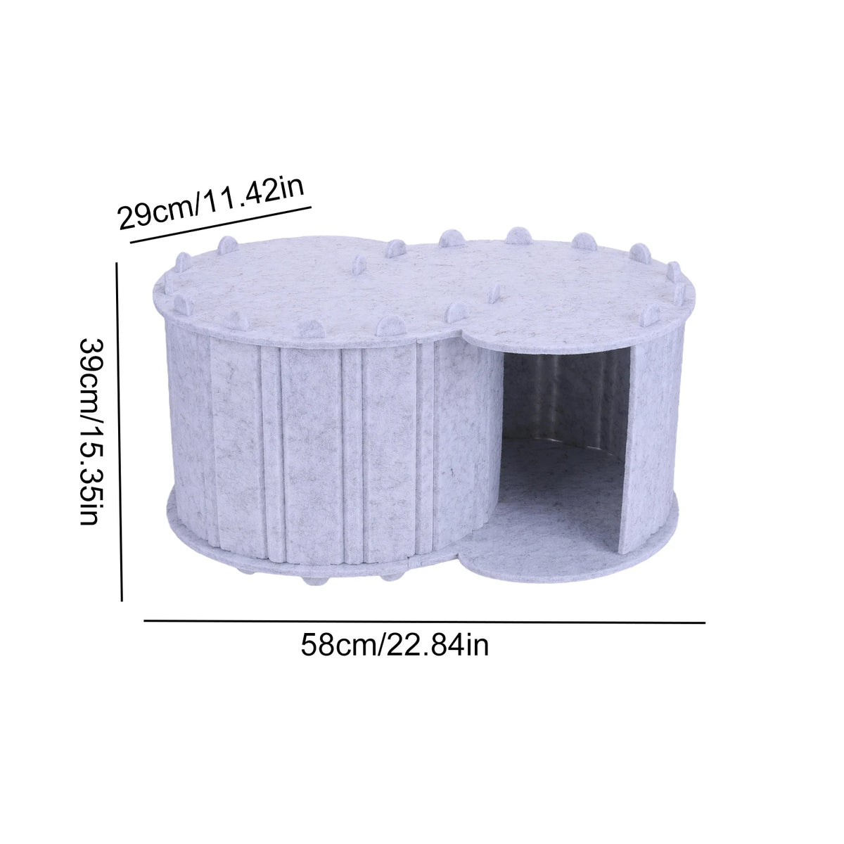 Foldable Felt Cat Tunnel Bed Semi Enclosed Peekaboo Cave