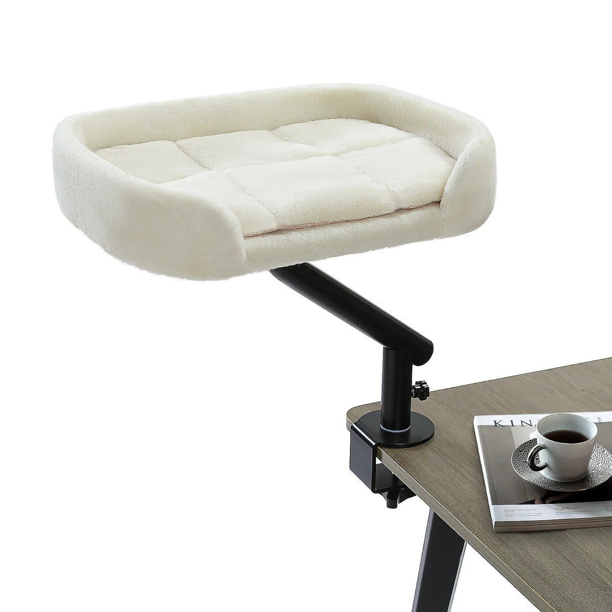 PAWZ Road Rotatable Cat Desk Bed Adjustable Plush Hammock by Annie N Poe Cattastic Supplies