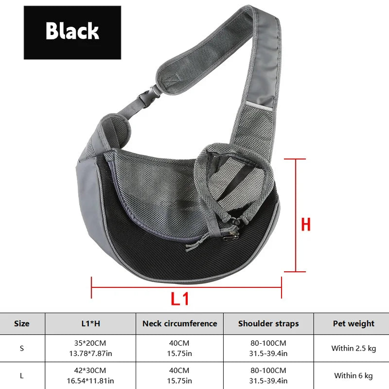 Dog Sling Carrier Breathable Mesh Backpack for Pets