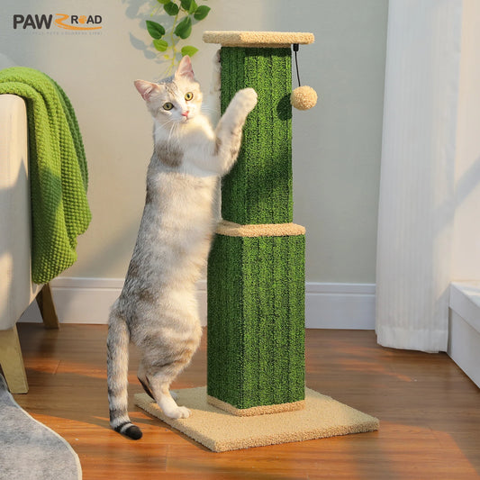 PAWZ Road Cat Scratching Post With Woven Sisal Ball Toy