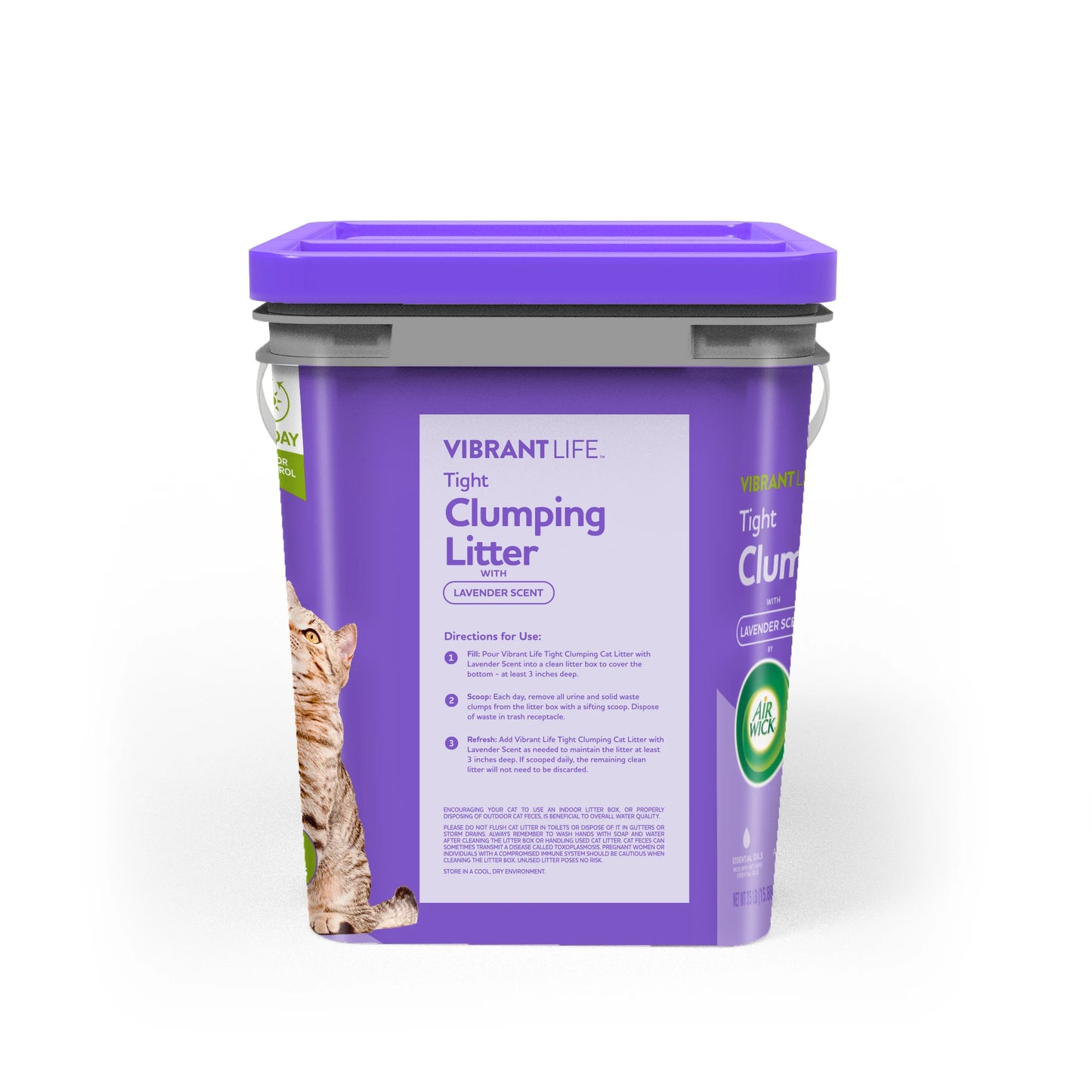 Clumping Cat Litter with Lavender Fragrance 35 lb Pail