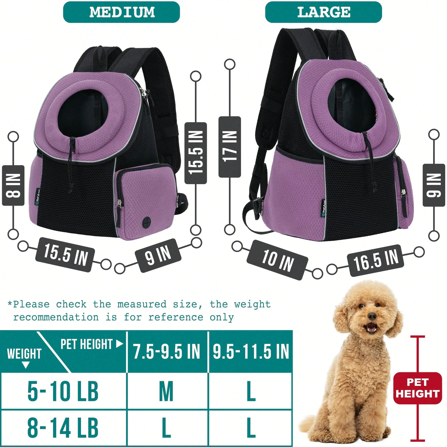 Extra Ventilated Front Carrier Backpack For Pets For Hiking Travel