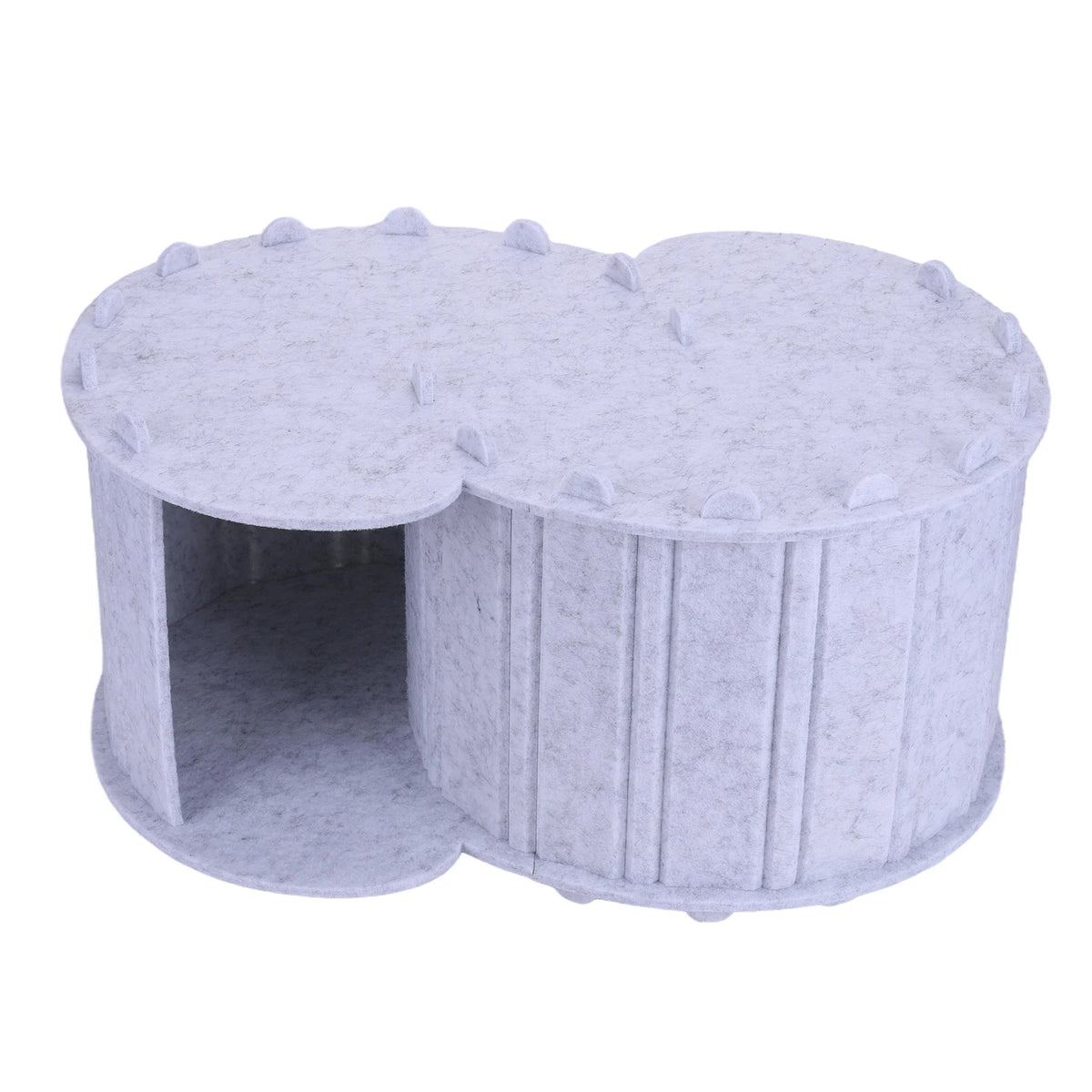 Foldable Felt Cat Tunnel Bed Semi Enclosed Peekaboo Cave