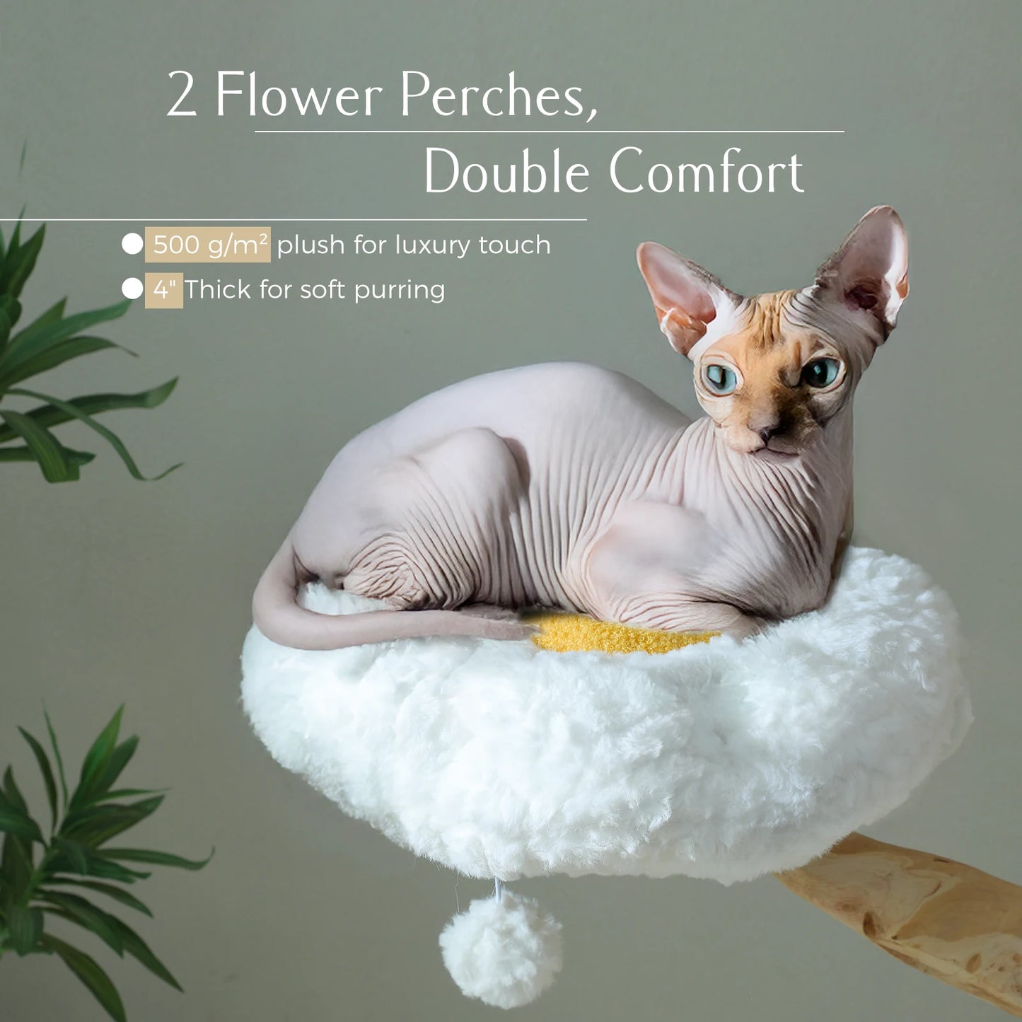 PAWZ Road Large Cat Tree Tower With Sisal Scratching Post And Basket Bed