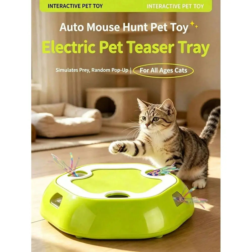 Holes Electronic Interactive Cat Toy Automatic Pop Hide Seek Motion Teaser Low Noise MultiTouch Dynamic Design Relieves Boredom
