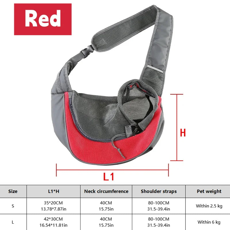 Dog Sling Carrier Breathable Mesh Backpack for Pets