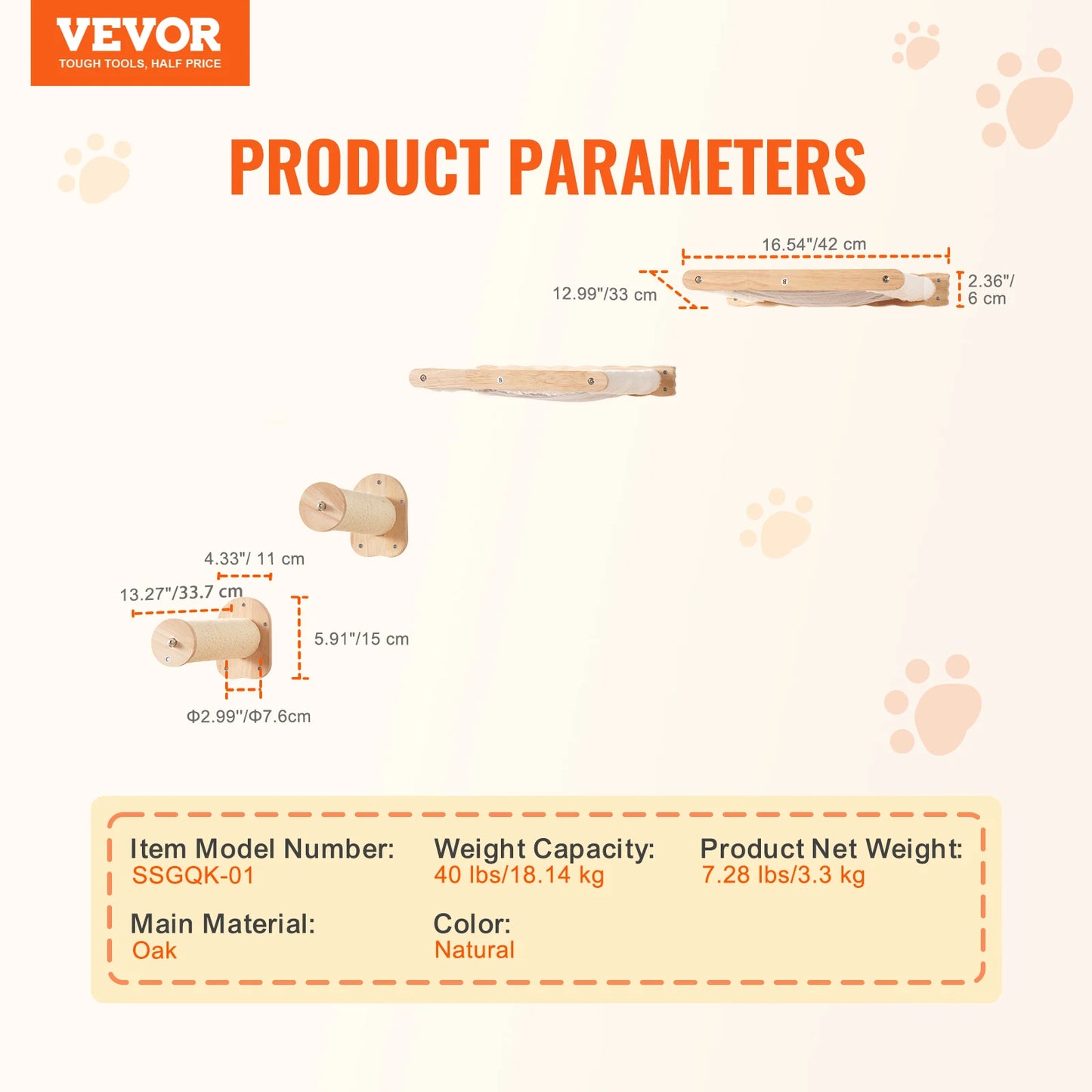 SucceBuy Cat Wall Shelves And Perches With Jumping Boards