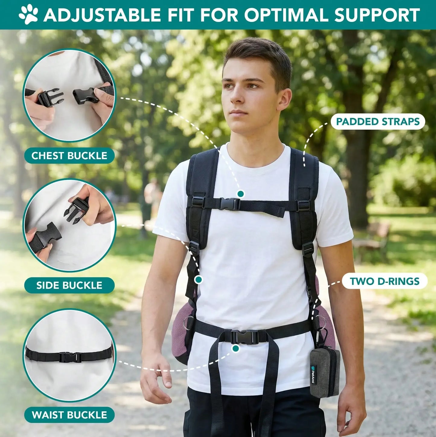 Extra Ventilated Front Carrier Backpack For Pets For Hiking Travel